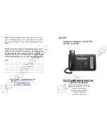 Предварительный просмотр 1 страницы Panasonic KX-NT553 User Manual