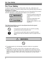 Preview for 2 page of Panasonic KX-NTV150 Important Information Manual