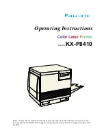 Panasonic KX-P 8410 Series Operating Instructions Manual preview