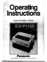 Panasonic KX-P1123 Operating Instructions Manual предпросмотр