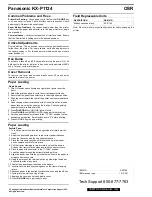 Preview for 2 page of Panasonic KX-P1124 Manual