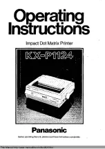 Предварительный просмотр 1 страницы Panasonic KX-P1124 Operating Instructions Manual