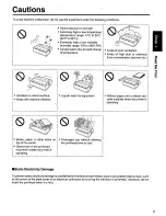 Предварительный просмотр 7 страницы Panasonic KX-P1131 - KX-P 1131 B/W Dot-matrix Printer Operating Instructions Manual