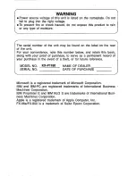 Предварительный просмотр 3 страницы Panasonic KX-P1180 Operating Instructions Manual