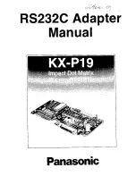 Preview for 1 page of Panasonic KX-P19 Manual