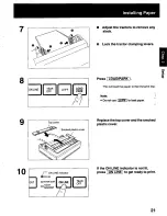 Предварительный просмотр 21 страницы Panasonic KX P2023 - KX-P 2023 B/W Dot-matrix Printer Operating Instructions Manual