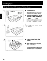 Предварительный просмотр 22 страницы Panasonic KX P2023 - KX-P 2023 B/W Dot-matrix Printer Operating Instructions Manual