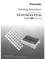 Panasonic KX P2130 - KX-P 2130 Color Dot-matrix Printer User Manual preview