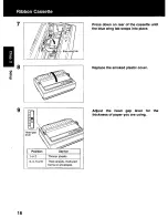 Предварительный просмотр 16 страницы Panasonic KX P2130 - KX-P 2130 Color Dot-matrix... User Manual