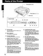 Preview for 12 page of Panasonic KX-P3123 - KX-P 3123 B/W Dot-matrix Printer Operating Instructions Manual