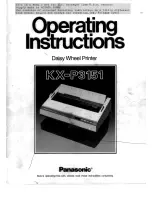 Preview for 1 page of Panasonic KX-P3151 Operating Instructions Manual