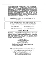 Preview for 2 page of Panasonic KX-P3151 Operating Instructions Manual