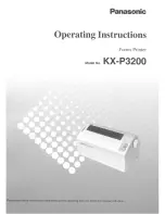 Preview for 1 page of Panasonic KX-P3200 - KX-P 3200 B/W Dot-matrix Printer Operating Instructions Manual