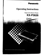 Panasonic KX-P3626 Operating Instructions Manual preview