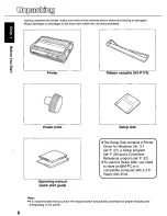 Предварительный просмотр 6 страницы Panasonic KX-P3696 Operating Instructions Manual