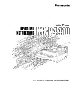 Preview for 1 page of Panasonic KX-P4410 Operating Instructions Manual