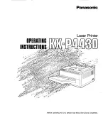 Preview for 1 page of Panasonic KX-P4430 Operating Instructions Manual