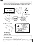 Предварительный просмотр 2 страницы Panasonic KX-P7100 Service Manual