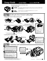 Preview for 1 page of Panasonic KX-P7100 Setup Manual