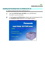 Preview for 61 page of Panasonic KX-P7500 Operating Instructions Manual