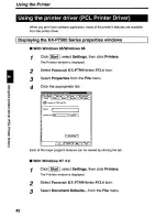 Предварительный просмотр 42 страницы Panasonic KX-P7500 User Manual