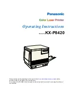 Preview for 1 page of Panasonic KX-P8420 Operating Instructions Manual