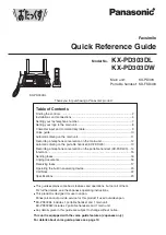 Panasonic KX-PD303DL Quick Reference Manual preview