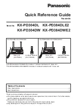 Panasonic KX-PD304DL Quick Reference Manual preview