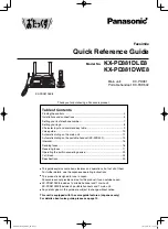 Panasonic KX-PD381DLE8 Quick Reference Manual preview