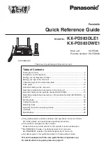 Panasonic KX-PD383DLE1 Quick Reference Manual preview