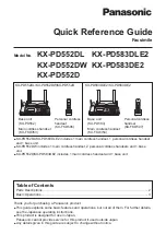 Panasonic KX-PD552DL Quick Reference Manual preview