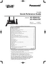 Panasonic KX-PD601DL Quick Reference Manual preview