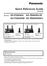 Panasonic KX-PD604DL Quick Reference Manual предпросмотр