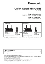 Panasonic KX-PD915DL Quick Reference Manual preview