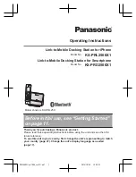 Panasonic KX-PRD250EX1 Operating Instructions Manual preview