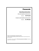 Panasonic KX-PRL262 Operating Instructions Manual preview