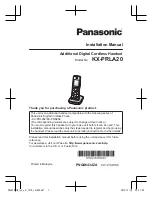 Panasonic KX-PRLA20 Installation Manual preview