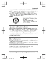 Preview for 5 page of Panasonic KX-PRLA20 Installation Manual