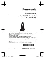 Preview for 1 page of Panasonic KX-PRLA20C Installation Manual