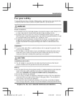 Preview for 5 page of Panasonic KX-PRLA20E Installation Manual