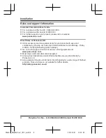 Preview for 8 page of Panasonic KX-PRLA20E Installation Manual