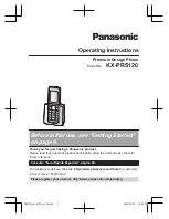 Preview for 1 page of Panasonic KX-PRS120 Operating Instructions Manual