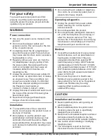 Preview for 5 page of Panasonic KX-PRW120 Operating Instructions Manual