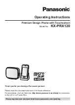 Panasonic KX-PRX120 Operating Instructions Manual preview