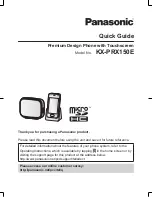 Preview for 1 page of Panasonic KX-PRX150E Quick Manual