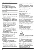 Preview for 6 page of Panasonic KX-PRX150FXB Operating Instructions Manual