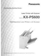 Panasonic KX-PS600 Operating Instructions Manual preview