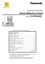 Panasonic KX-PW100CL Quick Reference Manual предпросмотр