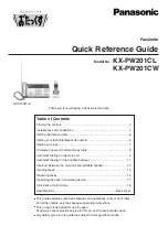 Предварительный просмотр 1 страницы Panasonic KX-PW201CL Quick Reference Manual