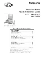 Panasonic KX-PW38CL Quick Reference Manual preview